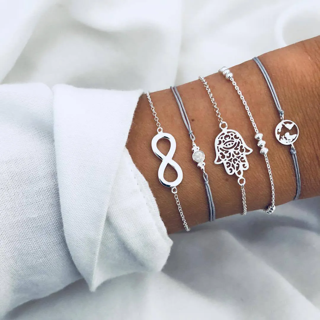 Bead Boho Charm Bracelet