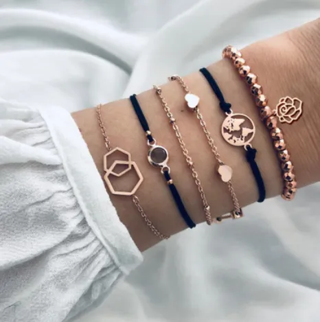 Bead Boho Charm Bracelet