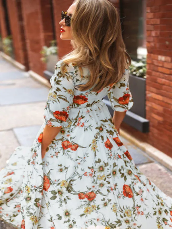 Bohemian Summer Floral Maxi Dress