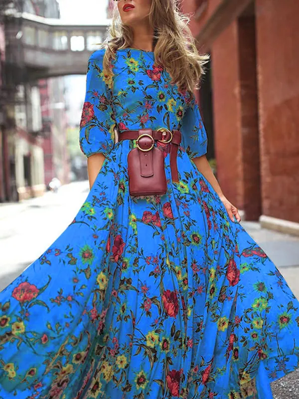 Bohemian Summer Floral Maxi Dress