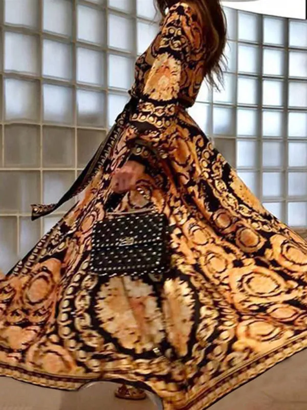 Bohemian V-Neck Long Women's Dress