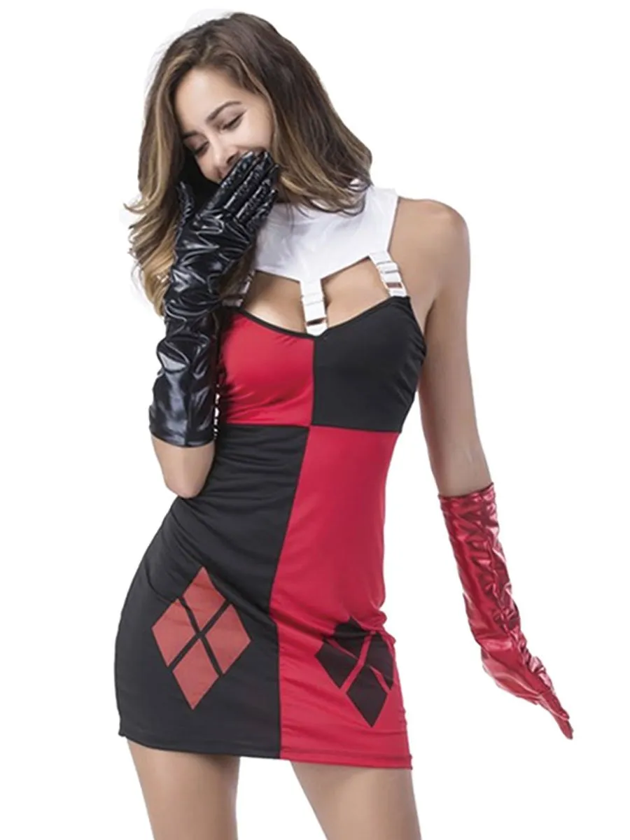 Classic Red and Black Jester Dress