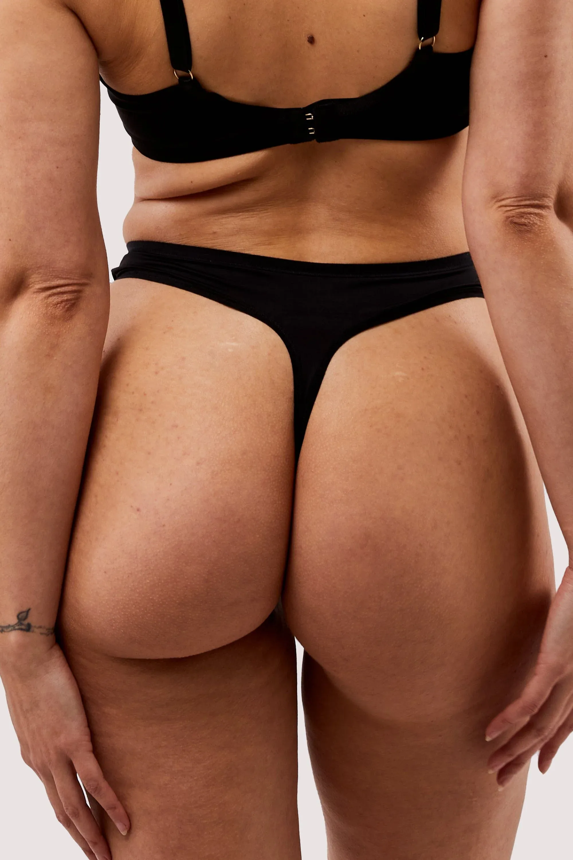 Deja Day Second Skin Black Recycled Thong