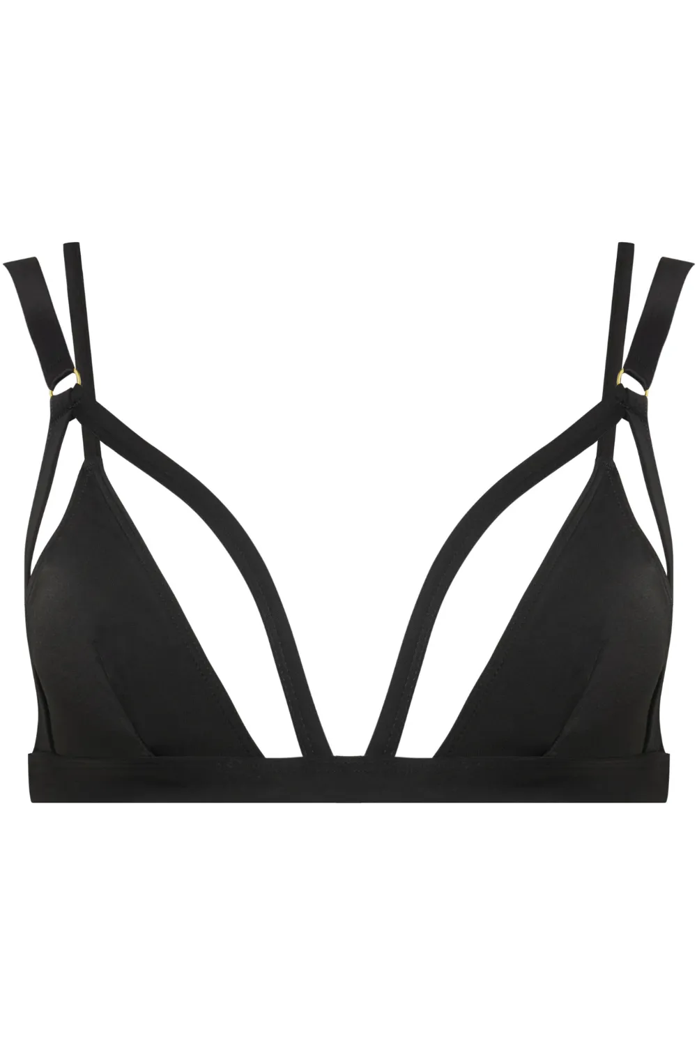 Fatale Triangle Bikini Top in Black