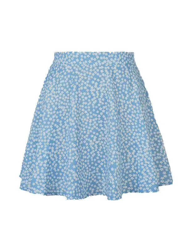 Floral Chiffon Mini Umbrella Skirt