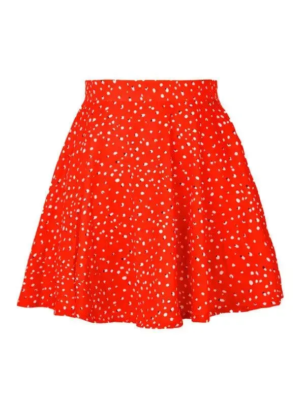Floral Chiffon Mini Umbrella Skirt