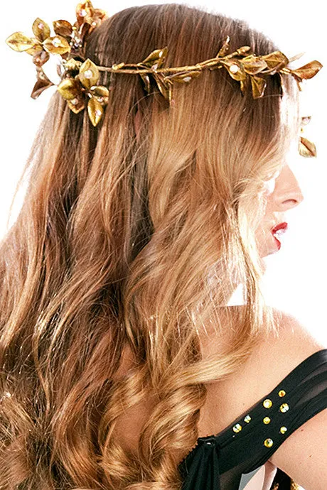 Goddess Leaf Crown with Rhinestones
