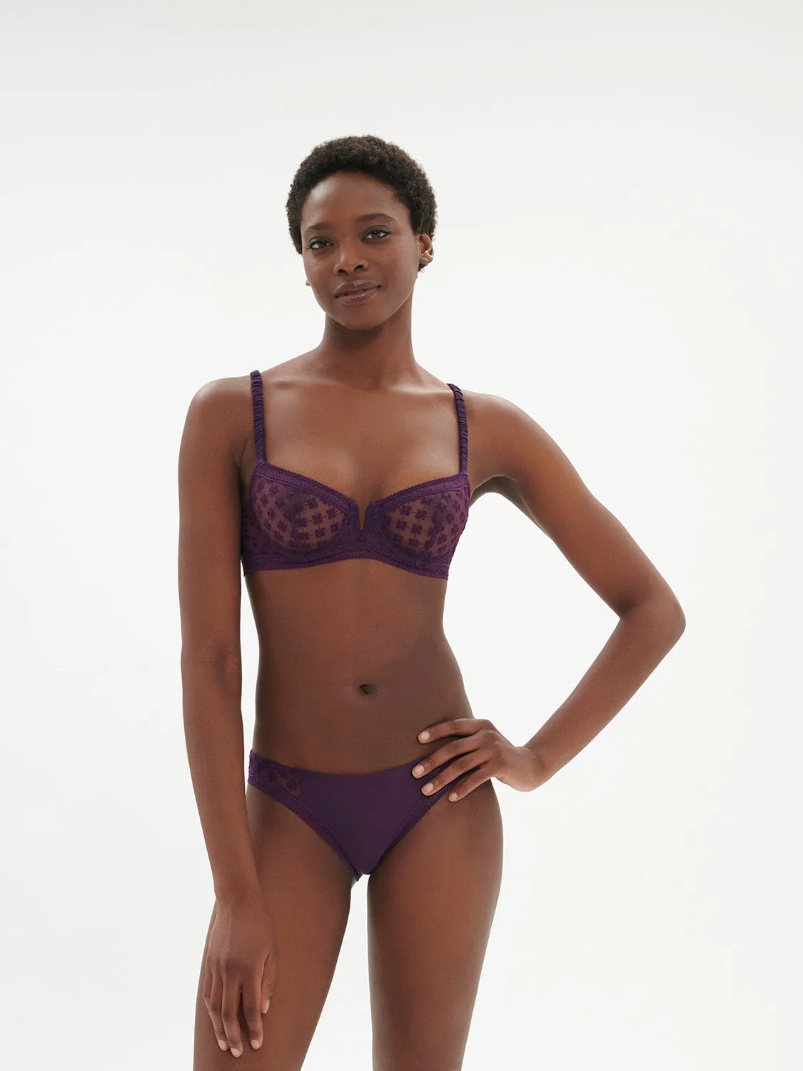 Hortense Sheer Demi - Euphoria Purple