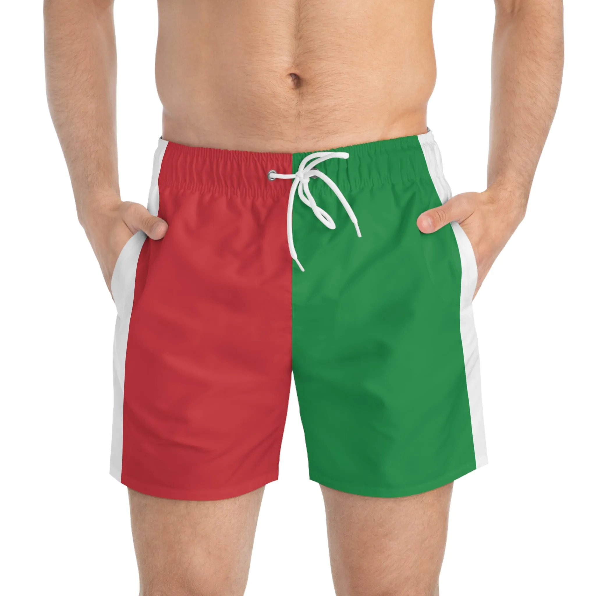Italian Flag Swim Trunks for Summer Fun