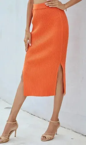 Ladies Sheath Midi Skirt