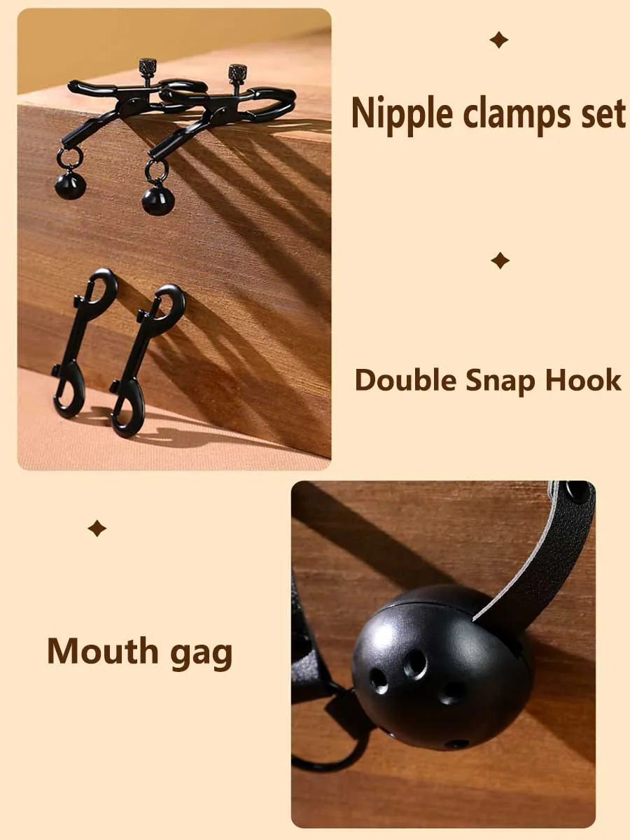 Leather Snap Hook Harness Set