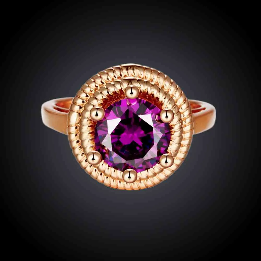 Luxurio acessorios para mulher ring insets purple gem aneis collier plastron SKGR1 3 ELY