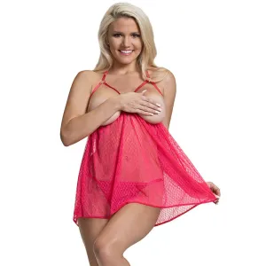 Magic Silk Diamond Girl Cuplss Babydoll Set Watermelon Queen