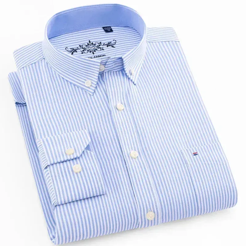 Men's Striped Oxford Shirt