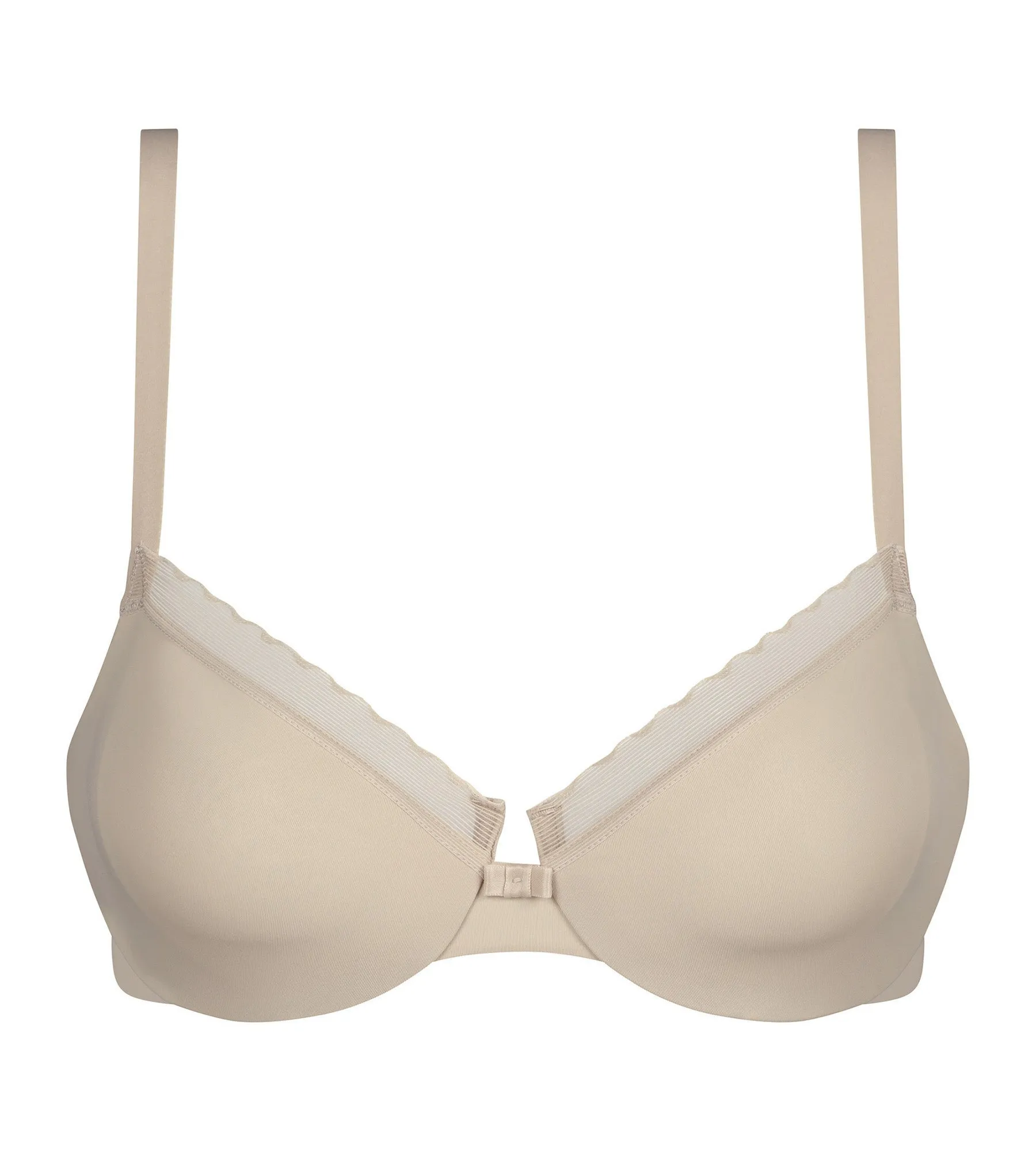 Nude microfiber and tulle push-on bra Dim Daily Confort