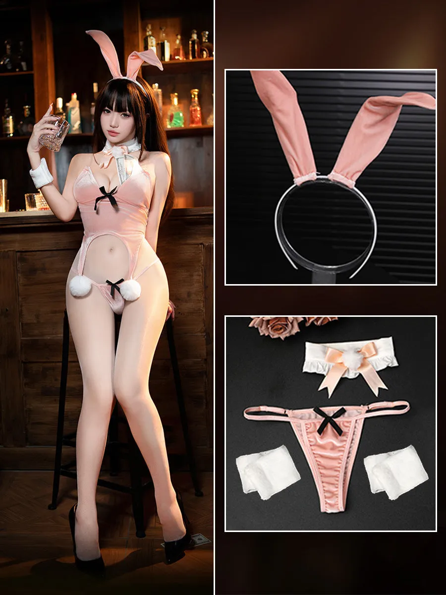 Pink Velvet Bunny Outfit