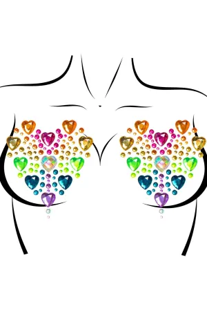 Prism Adhesive Jewel Nipple Stickers And 2 Body Glitter Packets