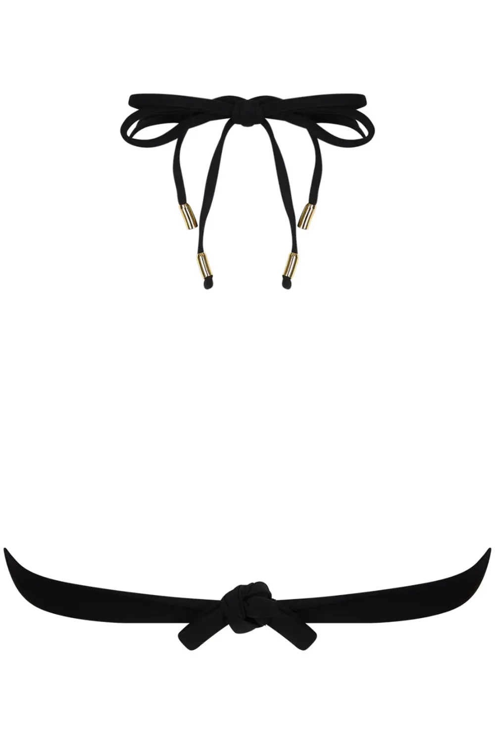 Pure Elegance Triangle Bikini Top in Black