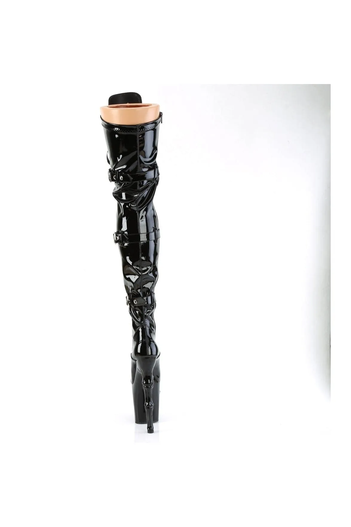 RAPTURE-3028 Black Patent Thigh Boot