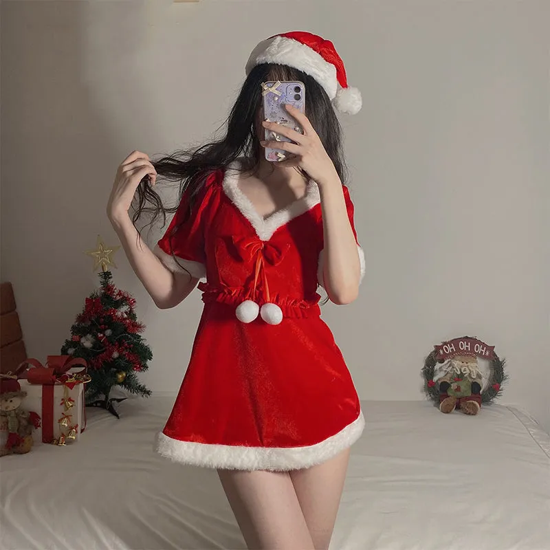 SD-6113 New erotic lingerie Christmas outfit cute plush sexy slim fit