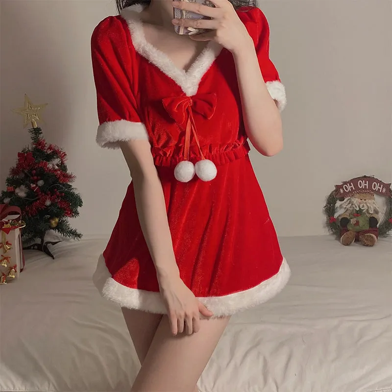 SD-6113 New erotic lingerie Christmas outfit cute plush sexy slim fit