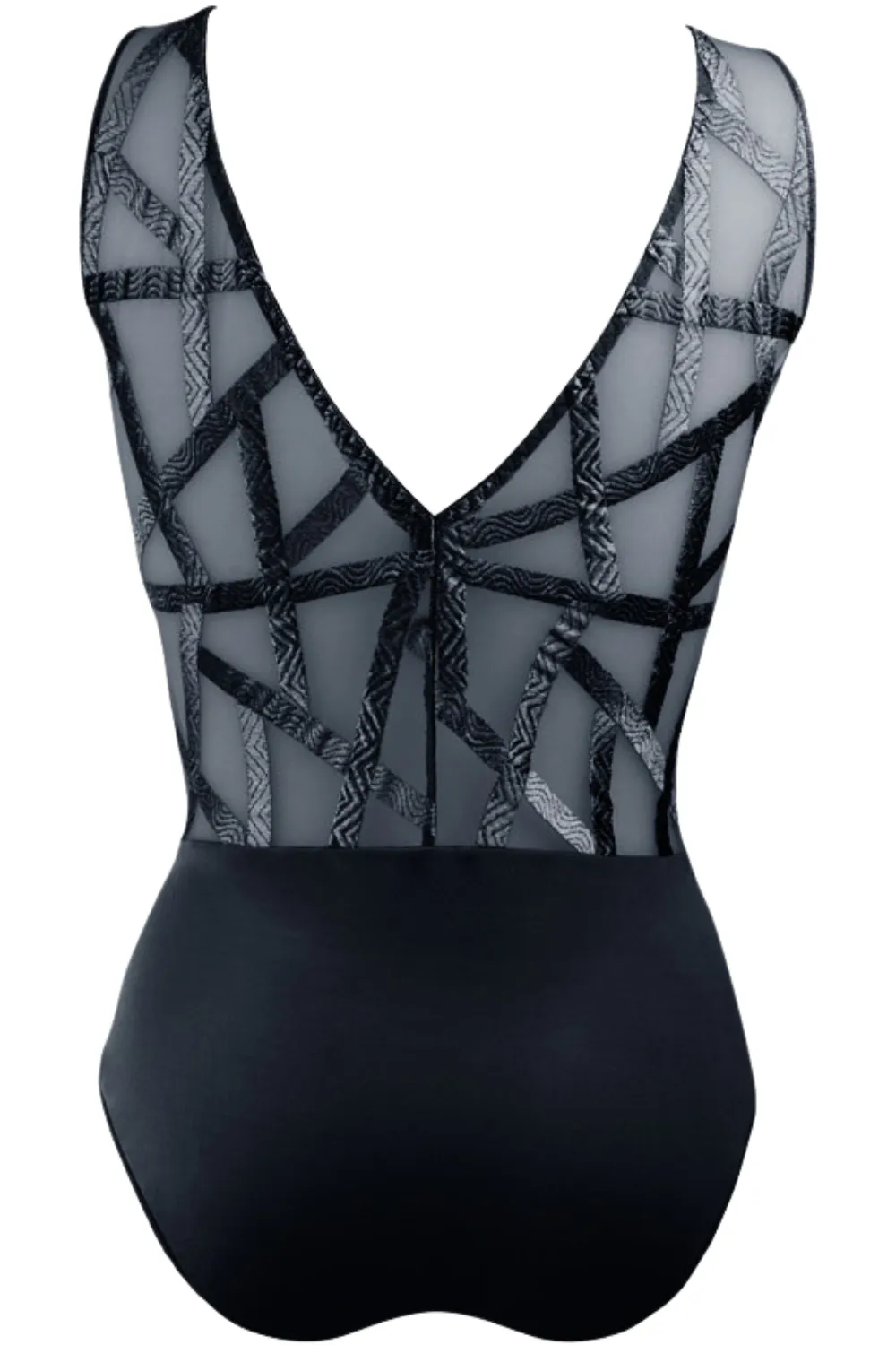Srie V Neckline Embroidery Bodysuit