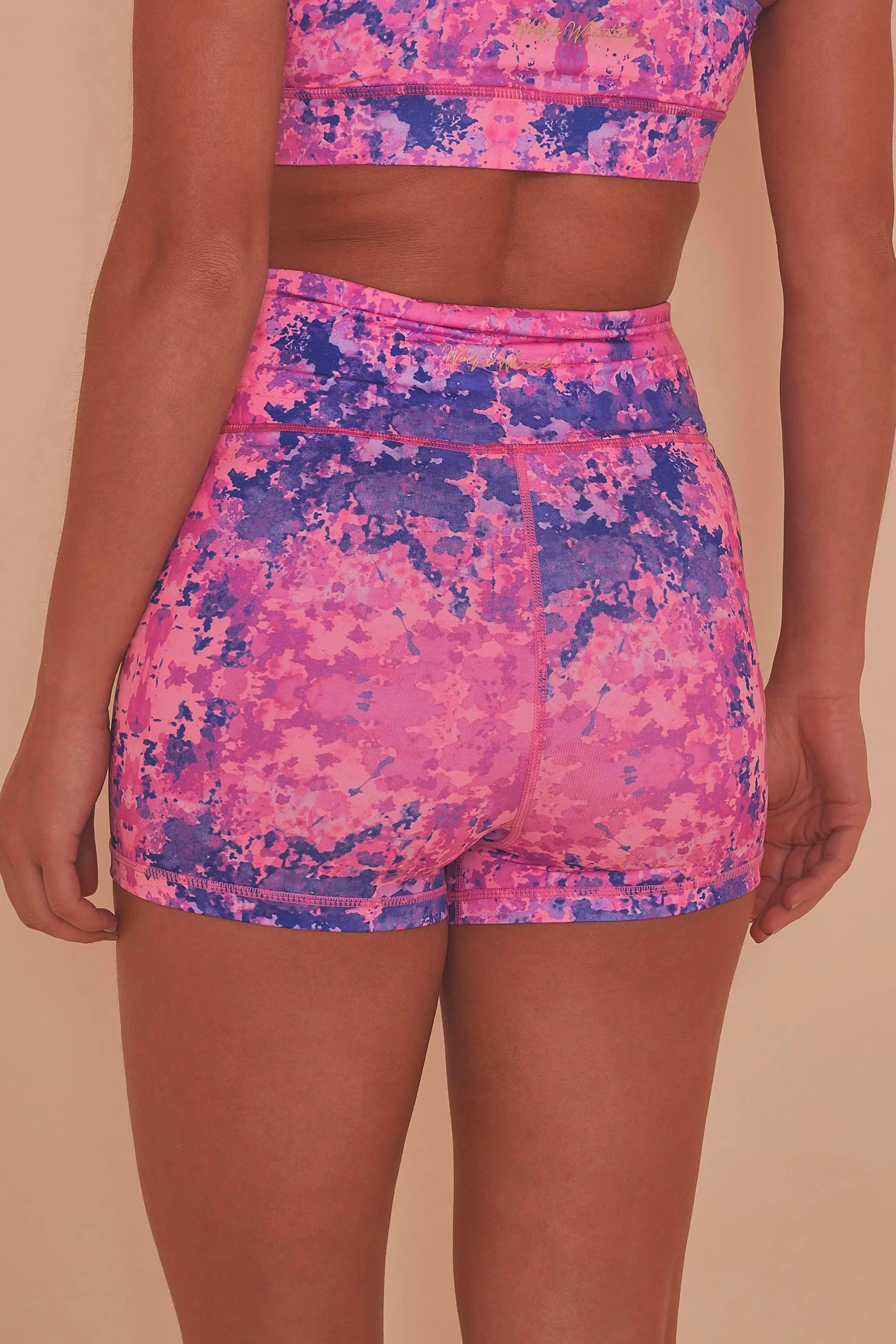 Wolf & Whistle Pink Marble Shorts
