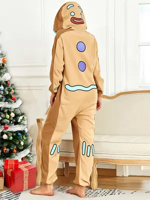 Xmas Gingerbread Man Onesie Pajamas