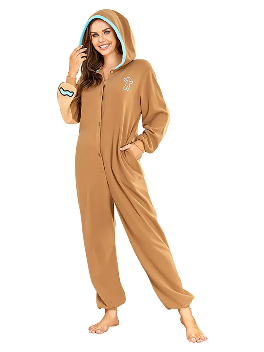 Xmas Gingerbread Man Onesie Pajamas