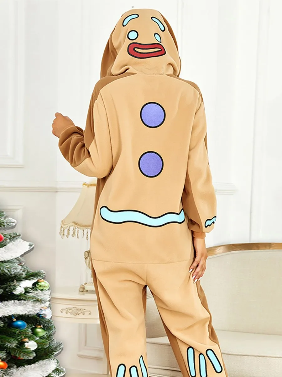Xmas Gingerbread Man Onesie Pajamas